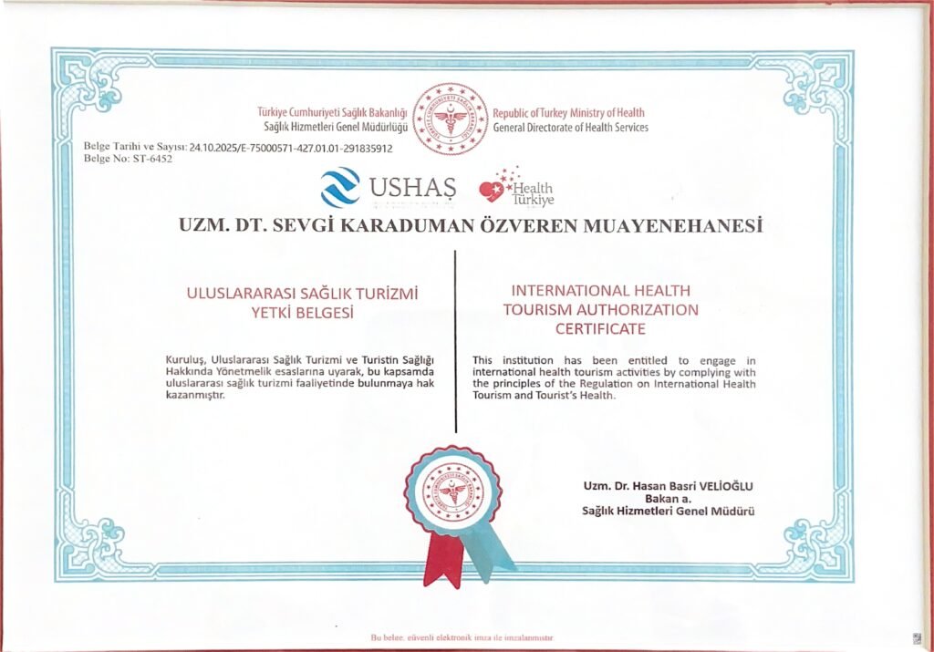 TÜRKİYE CUMHURİYETİ SAĞLIK BAKANLIĞI SAĞLIK TURİZMİ YETKİ BELGESİ
